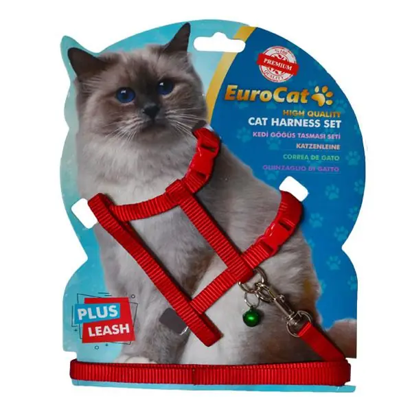 Eurocat Kedi Göğüs Tasması Kırmızı