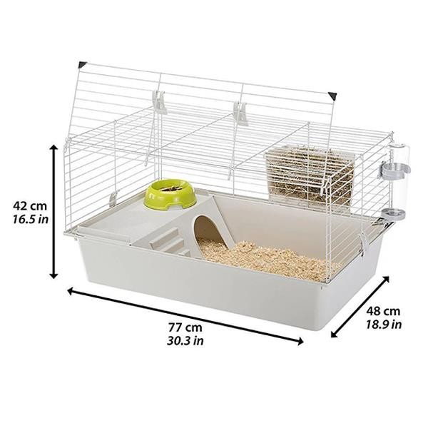 Ferplast Cavie 80 Tavşan ve Guinea Pig Kafesi 77x48x42Cm