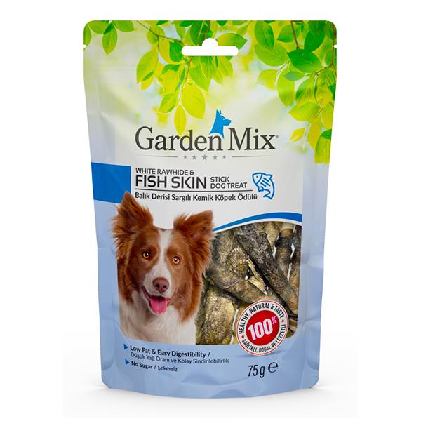 Gardenmix Balık Derisi Sargılı Köpek Ödül Kemiği 75gr