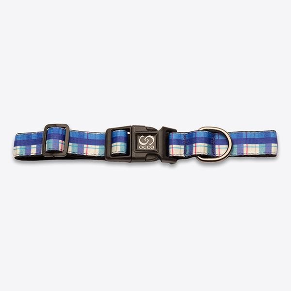 Occo Indigo Gingham Köpek Boyun Tasması XS