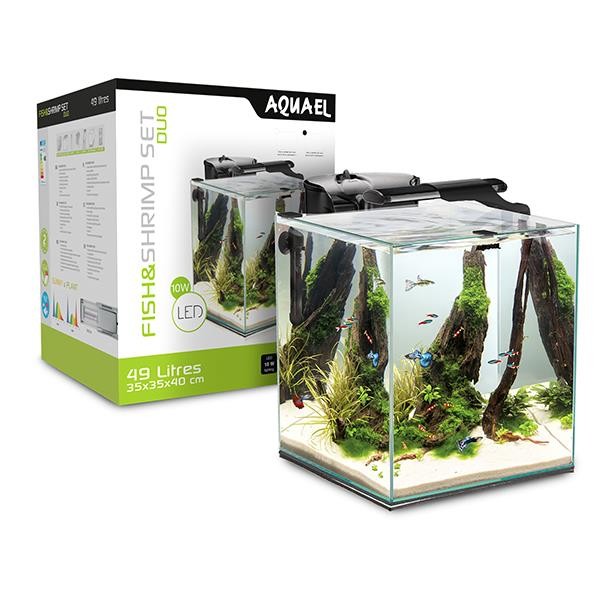 Aquael Fish Shrimp Set Smart Duo 35 Akvaryum Siyah