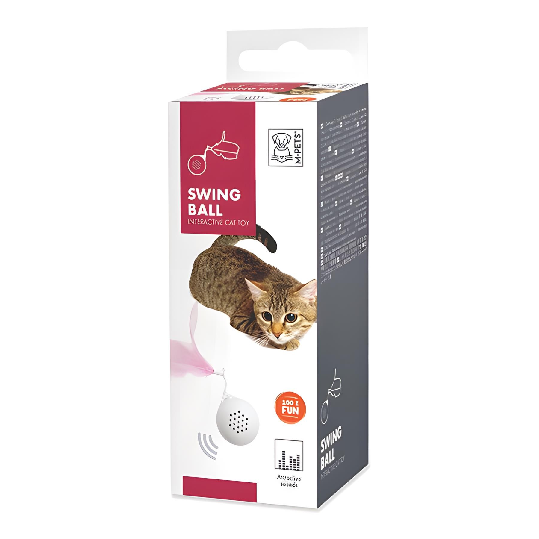 M-Pets Swing Ball İnteraktif Kedi Oyuncağı Beyaz