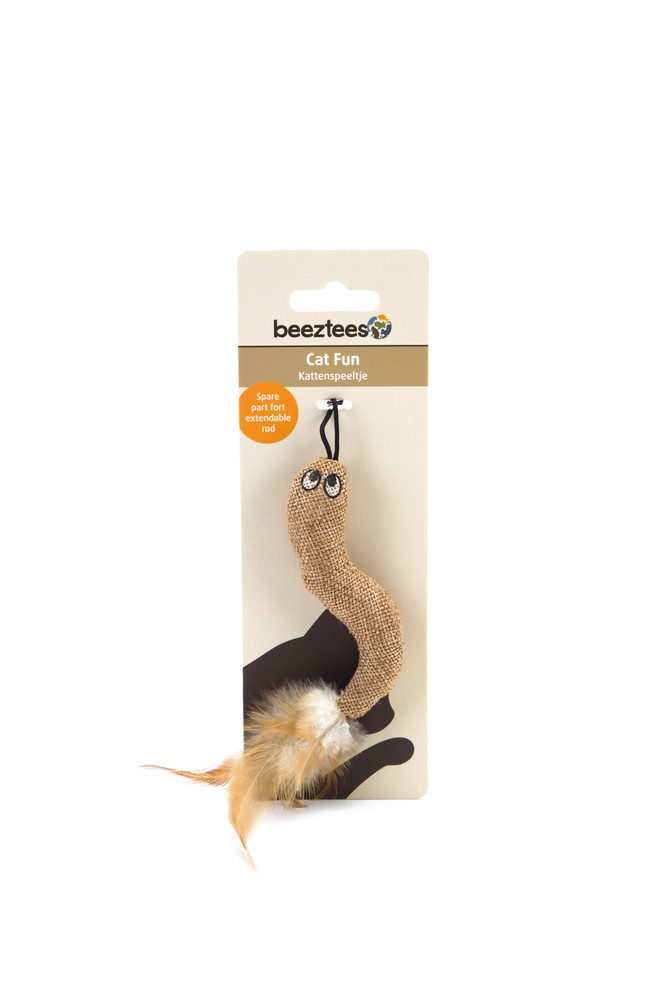 Beeztees Kedi Oltası Oyuncağı, Sisal ve Tüylü, 430300 ile kullanılabilir, 18cm