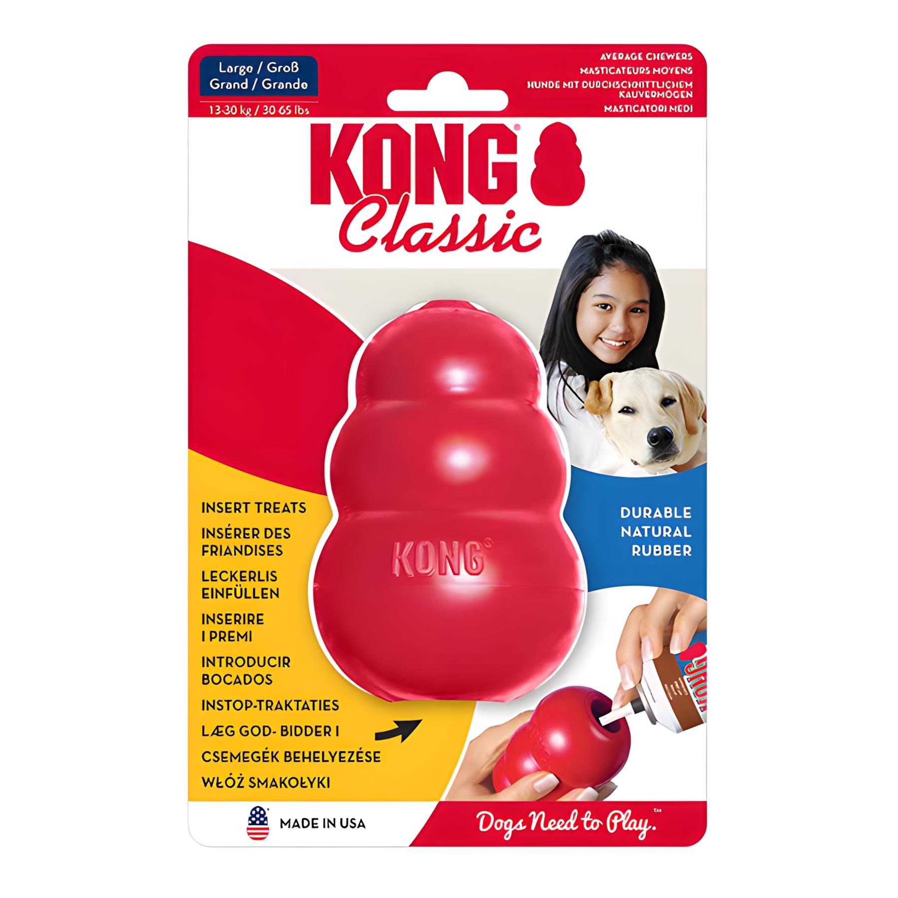 Kong Classic Köpekler İçin Çok Amaçlı Isırma Oyuncağı L