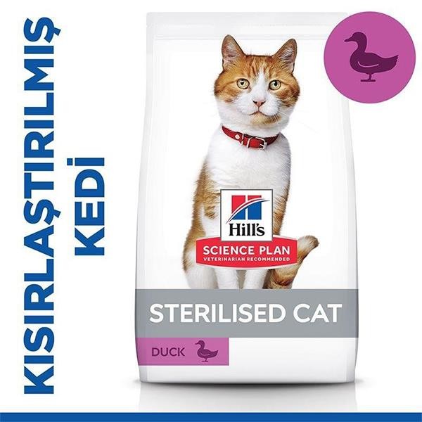 Hills Kısırlaştırılmış Ördekli Yetişkin Kedi Maması 8+2Kg Bonus Paket