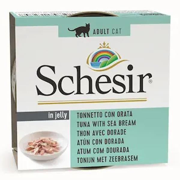 Schesir Jelly Ton Balıklı ve Barbun Balıklı Konserve Kedi Maması 85gr