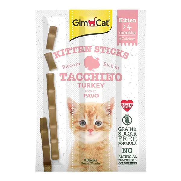 Gimcat Sticks Kitten Hindili Ödül Çubukları
