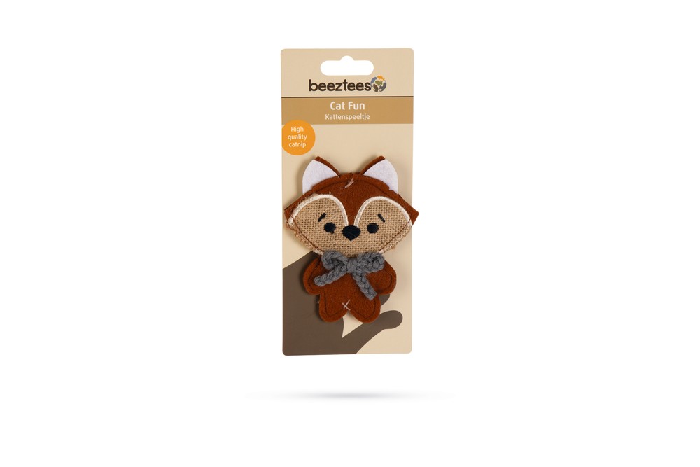 Beeztees Kedi Oyuncağı, Tilki, Kediotlu, Kırmızı, 11x9cm