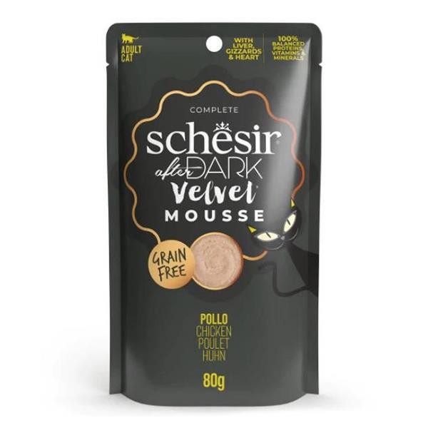 Schesir After Dark Velvet Mousse Tavuklu Pouch Kedi Maması 80gr 6lı