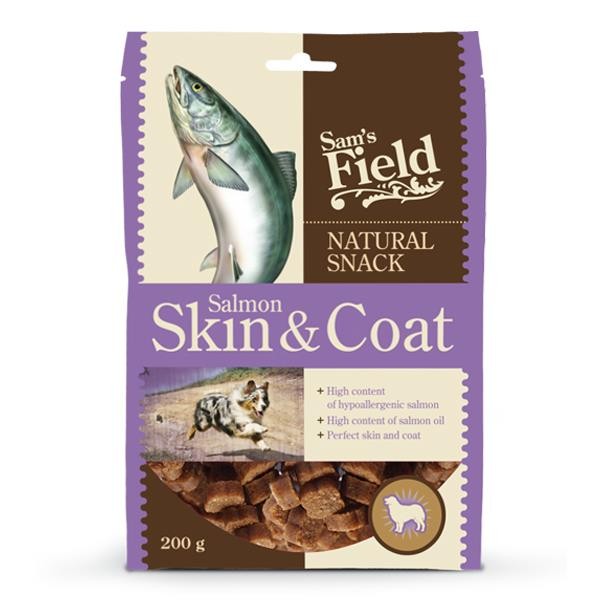 Sam's Field Natural Snack Skin Coat Somon Balıklı Köpek Ödülü 200gr