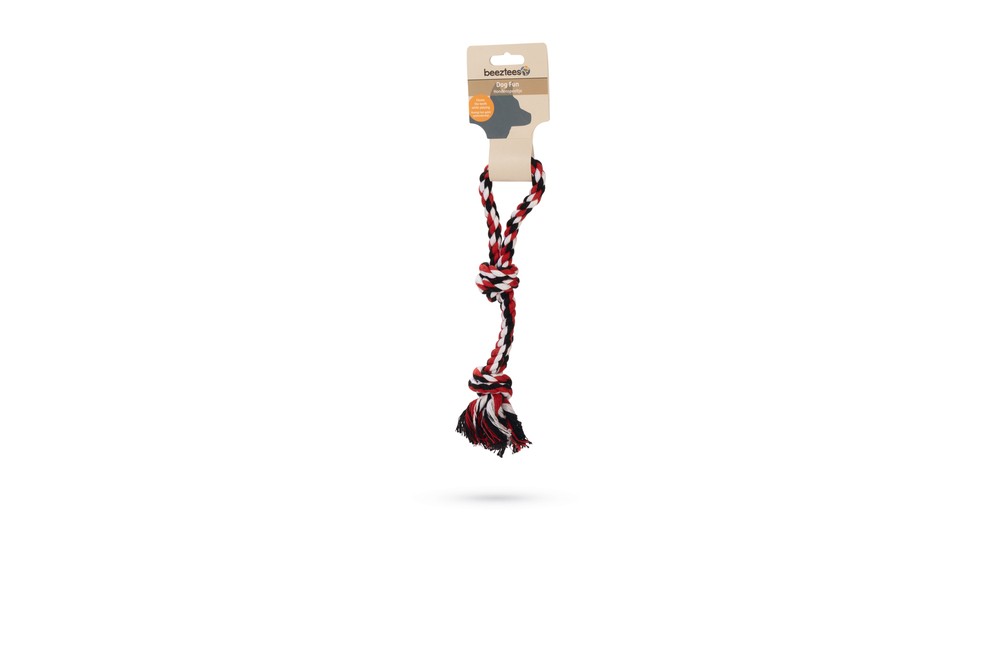 Beeztees Köpek Oyuncağı, Çift Düğümlü Diş İpi, Tutamaçlı, 25cm, 70gr