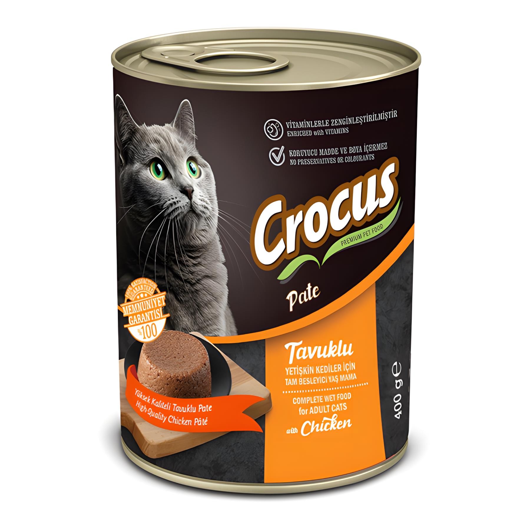Crocus Tavuklu Ezme Yetişkin Konserve Kedi Maması 400gr