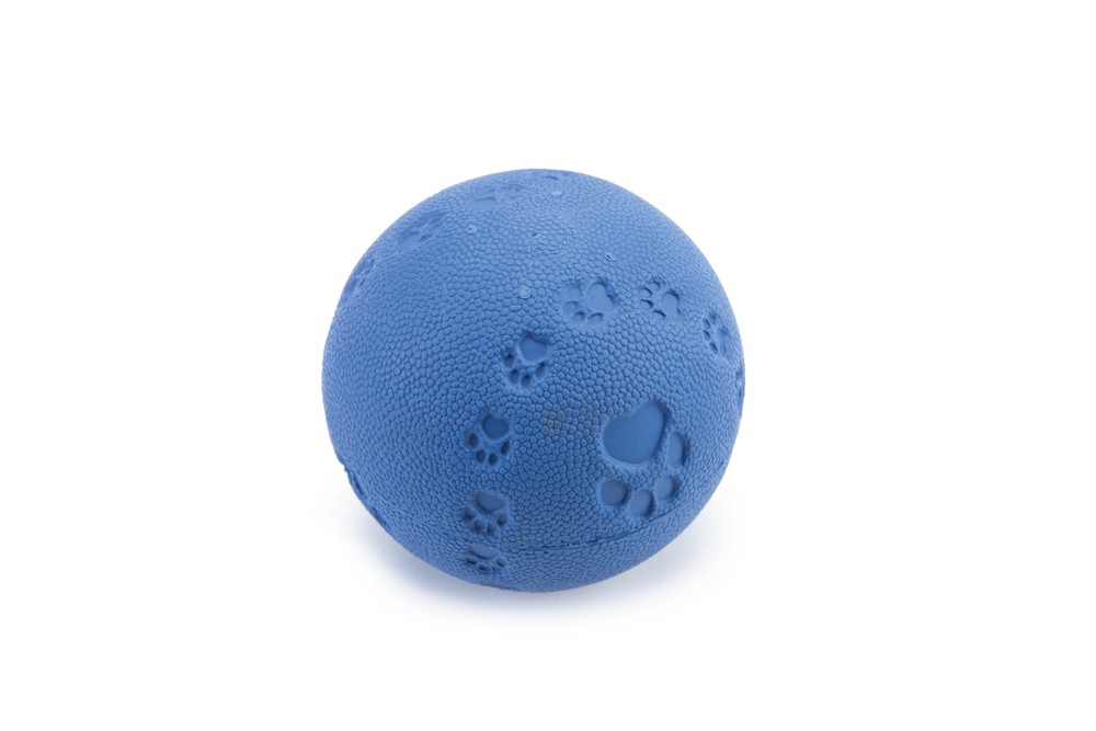 Beeztees Köpek Oyuncağı, Sesli, Top, Kauçuk, Turkuaz, 9cm