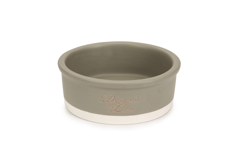 Beeztees DBL Köpek Mama Su Kabı, Seramik, Mat Gri, 16cm, 350ml