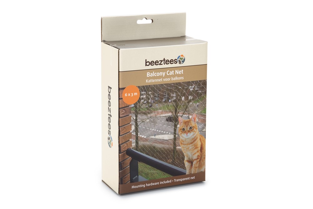 Beeztees Kedi Pencere veya Balkon Koruma Filesi, Şeffaf, 6x3m