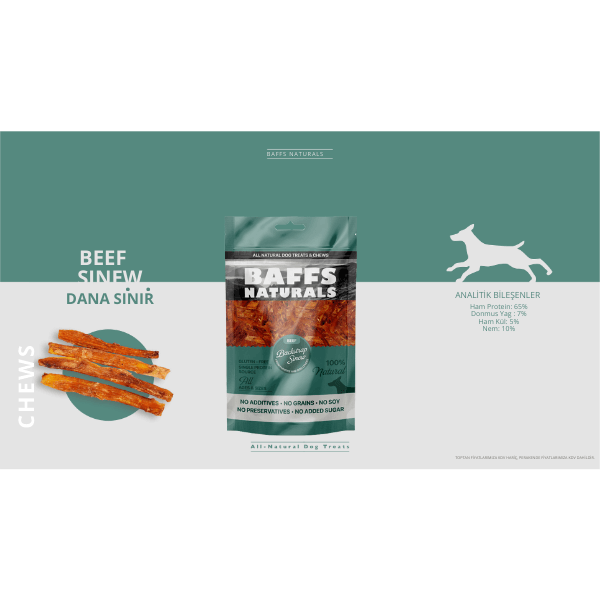 Baffs Natural Dana Sinir Köpek Ödülü 100Gr