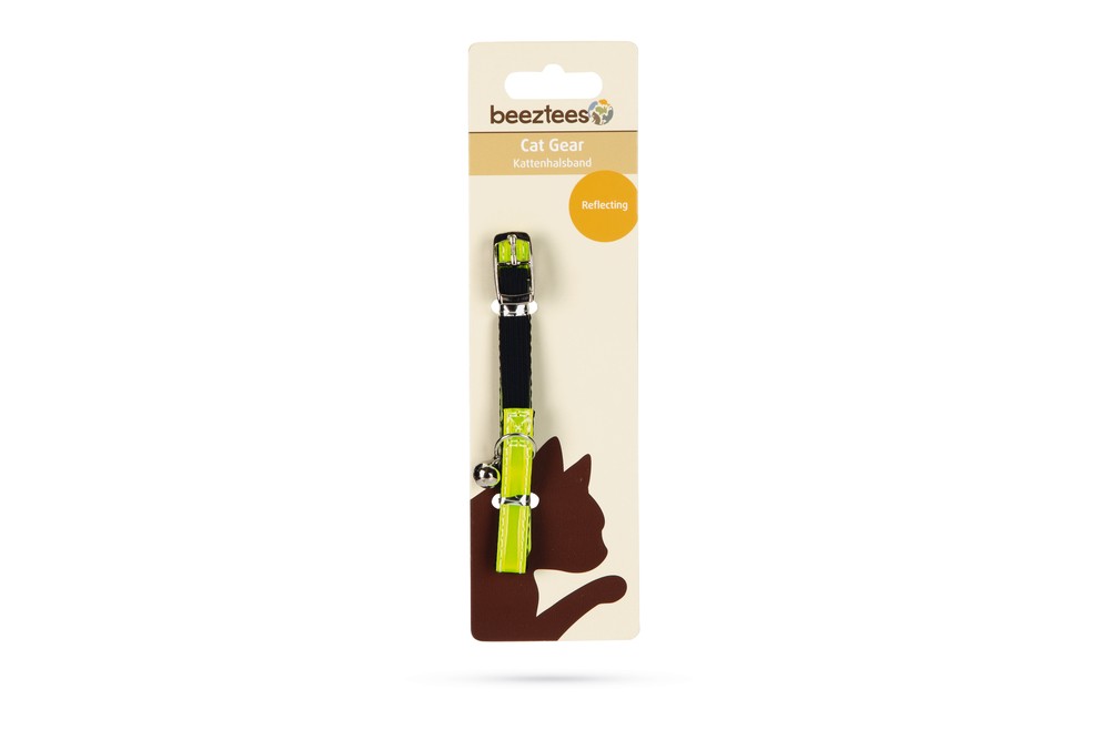 Beeztees Kedi Boyun Tasması, Fosforlu Sarı, 20-29cm