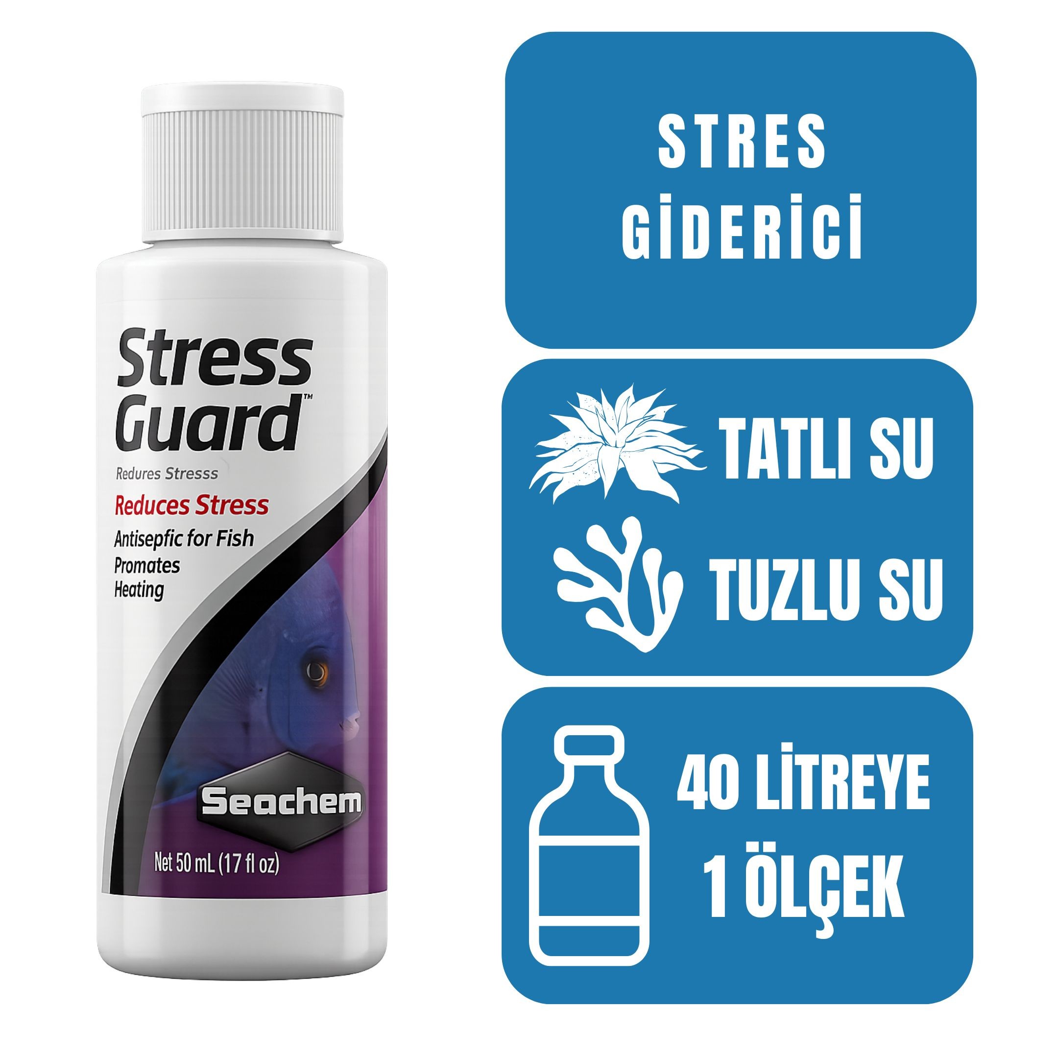 Seachem Stressguard 50 ml Stress Giderici