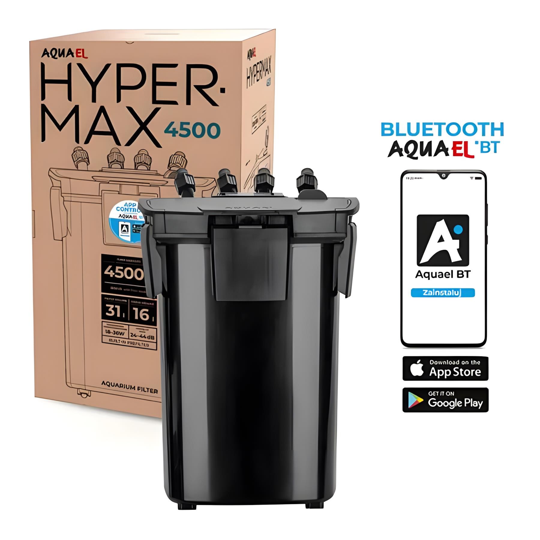 Aquael Hypermax 4500 BT Dış Filtre Bluetooth