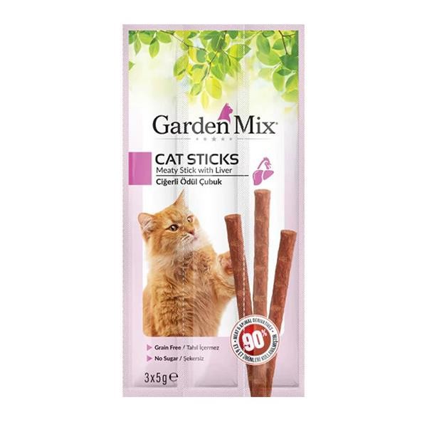 Gardenmix Ciğer Etli Sticks Kedi Ödülü 5gr 3lü