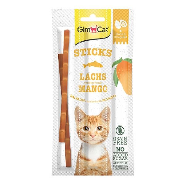 Gimcat Sticks Somonlu ve Mangolu Kedi Ödül Çubuğu 15gr 3lü