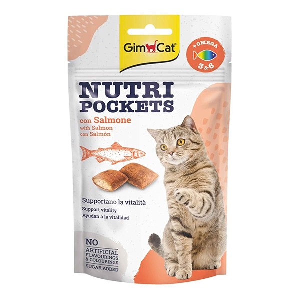 Gimcat Nutripockets Kedi Ödülü Somon Omega 3 ve 6 60Gr