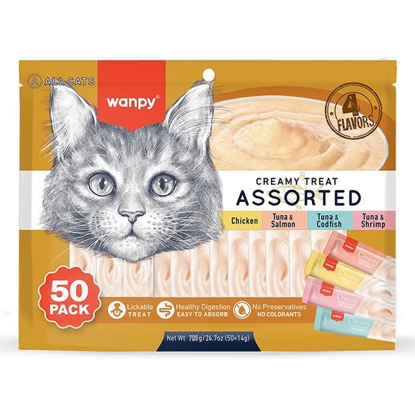 Wanpy Karışık Krema Kedi Ödülü 50x14gr