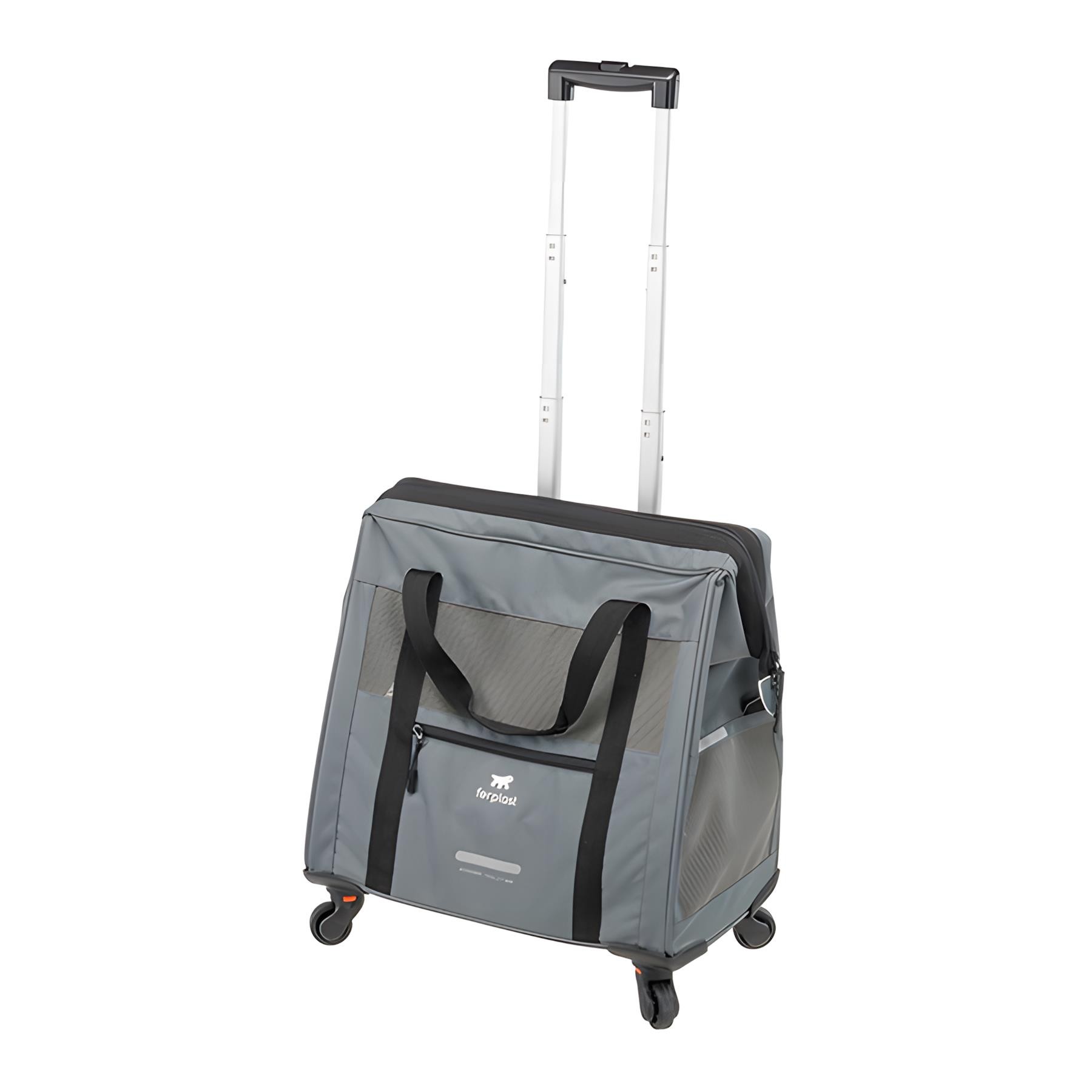 Ferplast Voyager 450 Tekerlekli Evcil Hayvan Taşıma Çantası Gri 46x26x48cm