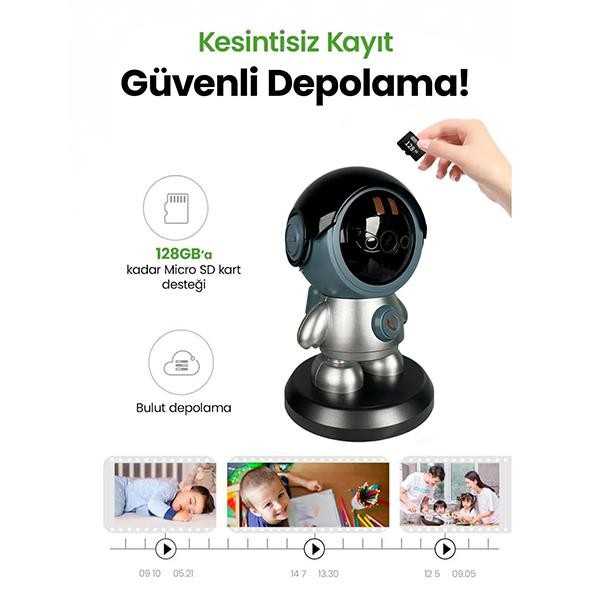 Electron Akıllı Güvenlik Kamerası Gece Görüşlü Wi-Fi