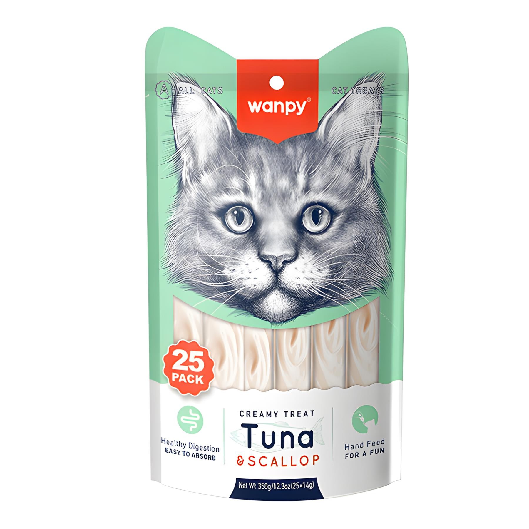 Wanpy Ton Balıklı ve Deniz Taraklı Kedi Ödülü 25x14gr