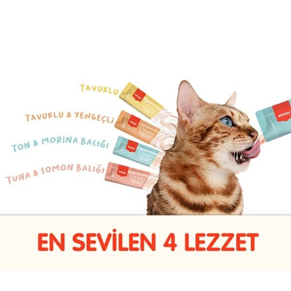 Wanpy Karışık 4 Lezzet Krema Kedi Ödülü 100x14gr