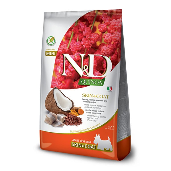 ND Quinoa Skin&Coat Bıldırcın Etli İdrar Yolları Destekleyici Küçük Irk Köpek Maması 2,5 Kg