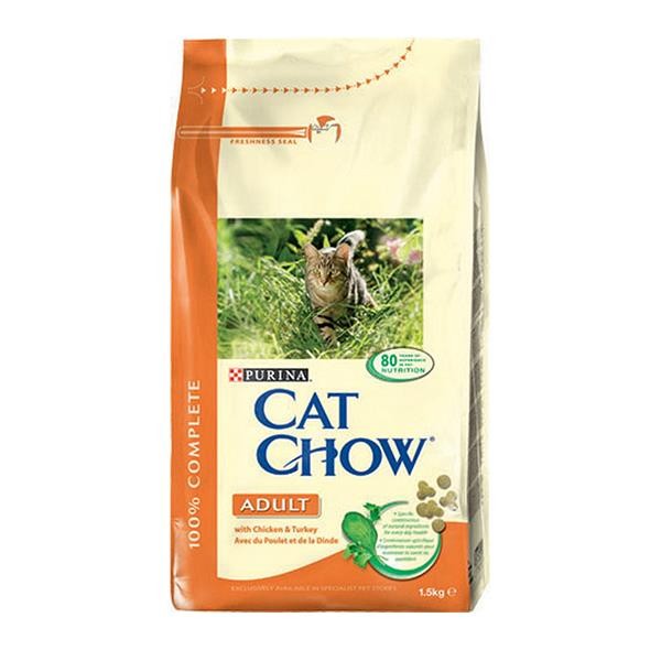 Cat Chow Hindili ve Tavuklu Yetişkin Kedi Maması Paketten Bölme 1 Kg