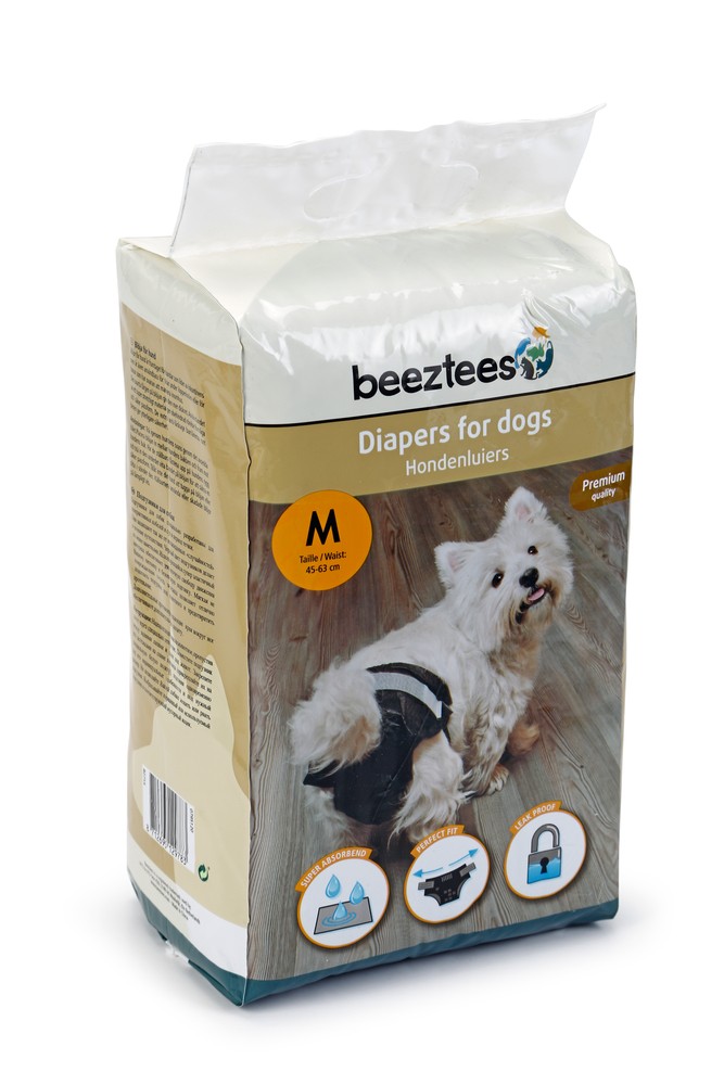 Beeztees Köpek Alt Bezi, Mükemmel Uyum, Kullan-At, Siyah, 12 Adet, M