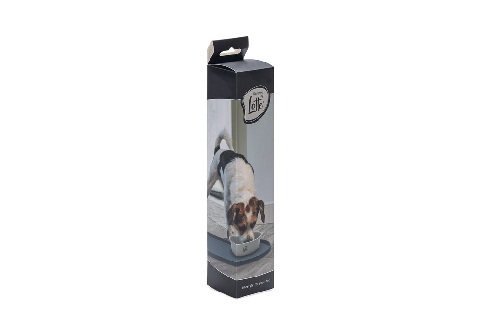 Beeztees DBL Mama Su Kabı Servisi, Silikon, Kaymaz, Antrasit, 45x25x1,5cm