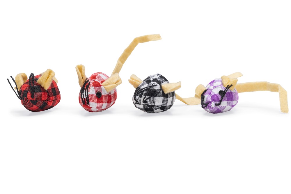 Beeztees Kedi Oyuncağı, Kumaş Fare, Çeşitli Renklerde, 13x3,5x3cm