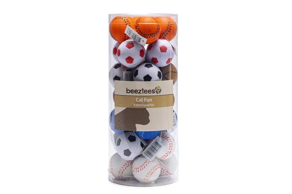 Beeztees Kedi Oyuncağı, Sünger Oyun Topu, Çeşitli Renklerde, 4,5cm