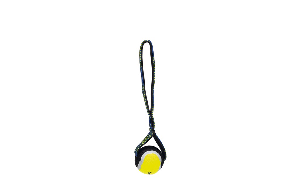 Beeztees Köpek Oyuncağı, Yüzen, Tutamaçlı Tenis Topu, Mavi/Sarı, 25,5x6,3x6,3cm