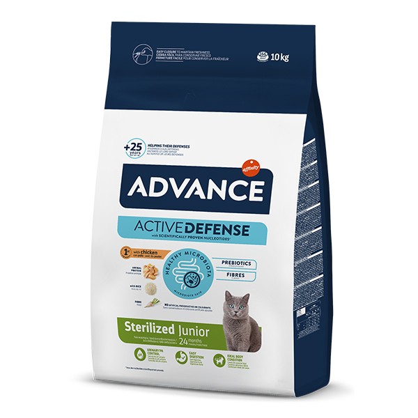 Advance Junior Sterilised Tavuklu Kısırlaştırılmış Yavru Kedi Maması 10 Kg