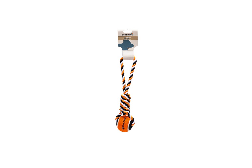 Beeztees Köpek Oyuncağı, Diş İpi Tutamaçlı Tenis Topu, 30x7x6,3cm, 135gr