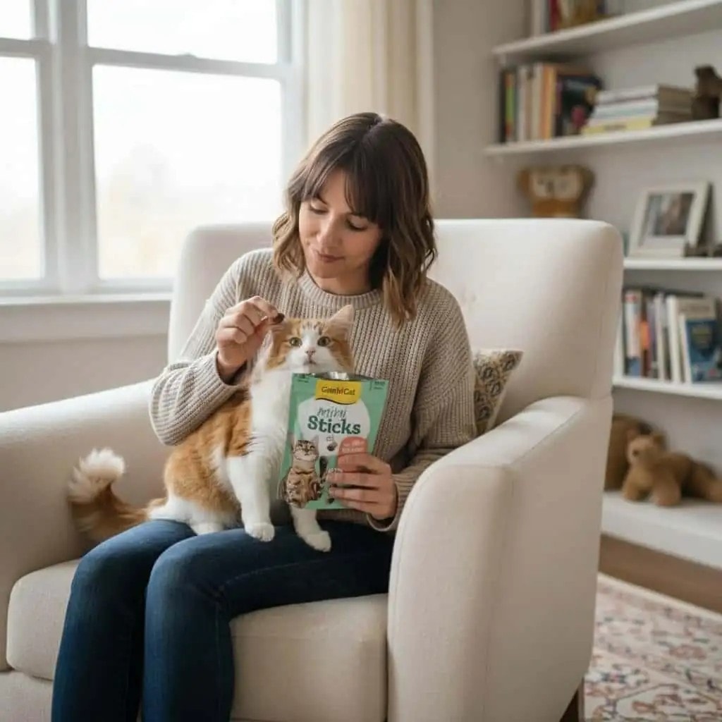 Gimcat Mini Sticks Somonlu ve Kinoalı Kedi Ödül Maması 50gr