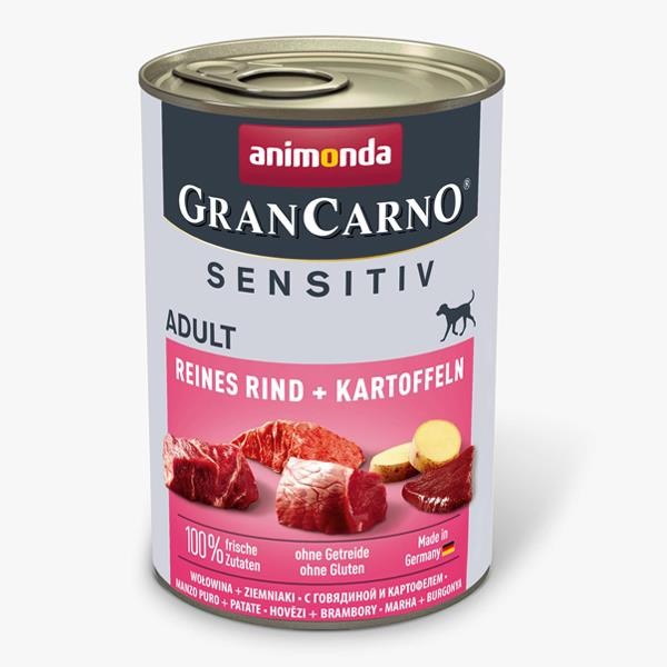 Animonda Gran Carno Sensitiv Sığır Etli ve Patatesli Konserve Köpek Maması 400gr