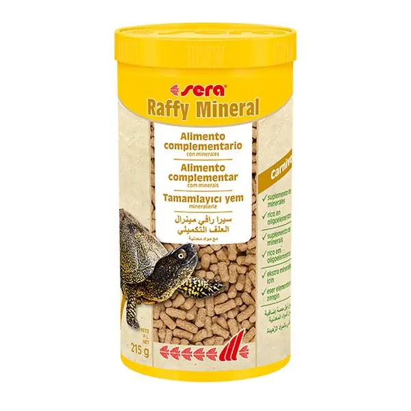 Mangime Per Tartarughe Sera Raffy P - 1000 Ml, Granuli Galleggianti Naturali