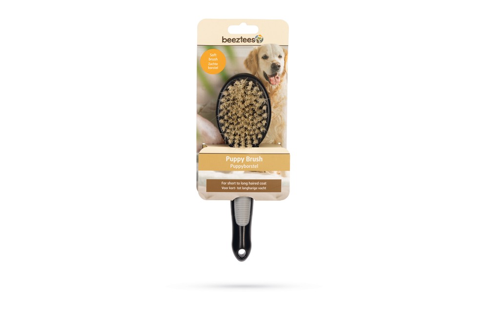 Beeztees Yavru Köpek Fırçası, Siyah Gri, 23cm