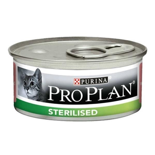 Pro Plan Sterilised Kısırlaştırılmış Ton Balıklı ve Somonlu Yetişkin Kedi Konservesi 85gr 24'lü