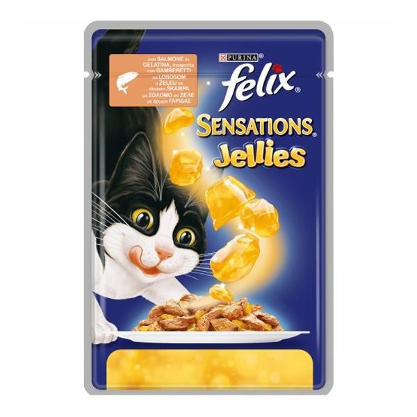 Felix Sensations Somonlu ve Karidesli Yaş Kedi Maması 85gr x 20 Adet Ekonomik Paket