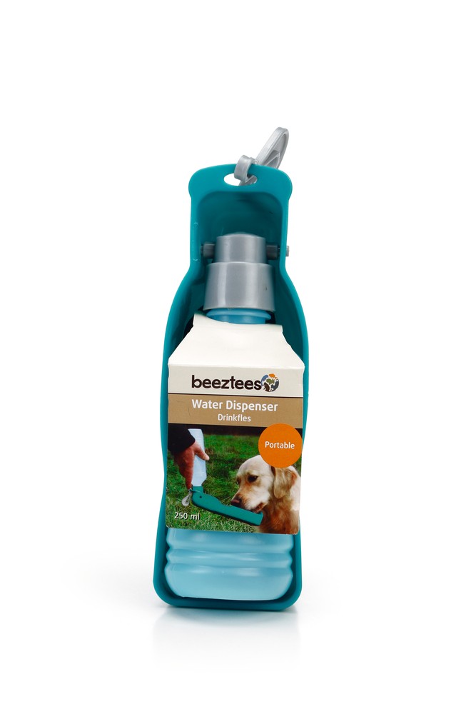 Beeztees Köpek Seyahat Su Şişesi, Mavi, 24,5x6,5x6,5cm, 250ml