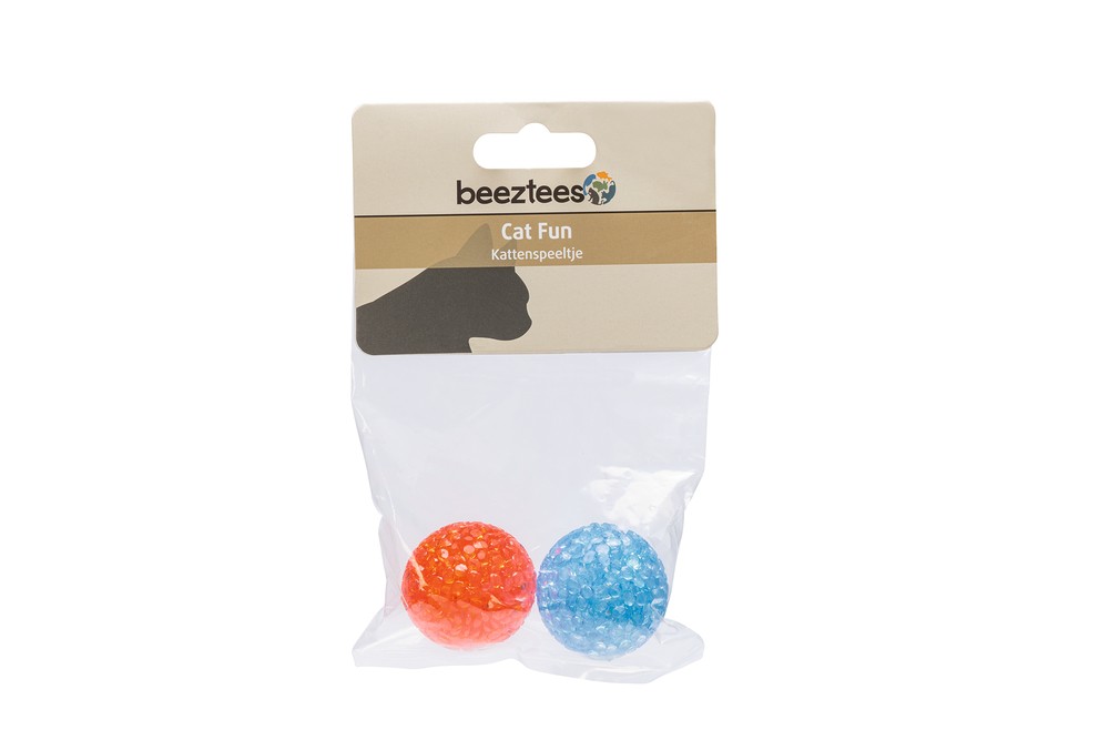 Beeztees Kedi Oyuncağı, Top, 2 Adet, Çeşitli Renklerde, 4cm