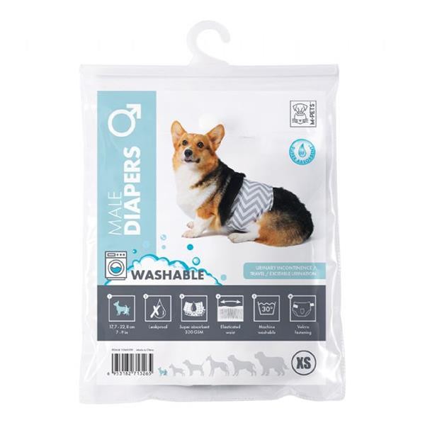 M-Pets Diapers Erkek Köpekler İçin Yıkanabilir Külot XS