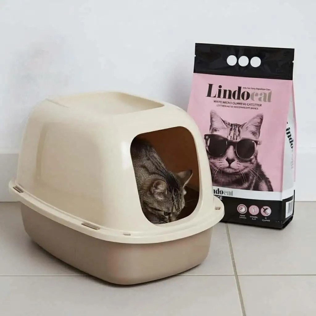 Lindocat Bebek Pudralı İnce Taneli Topaklanan Kedi Kumu 10L